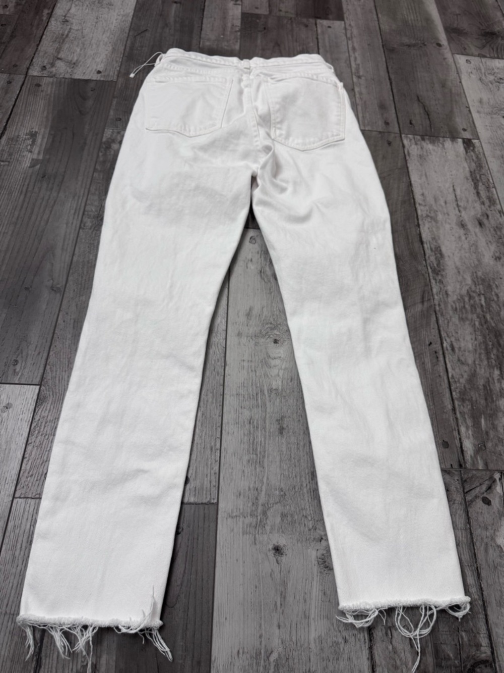 Agolde Women’s Nico High Rise Jeans White Denim Button Fly 25 - Picture 3 of 10